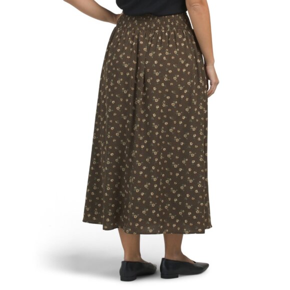 SUNDAY EDITION Brown Printed Maxi Skirt - Picture 2 of 2